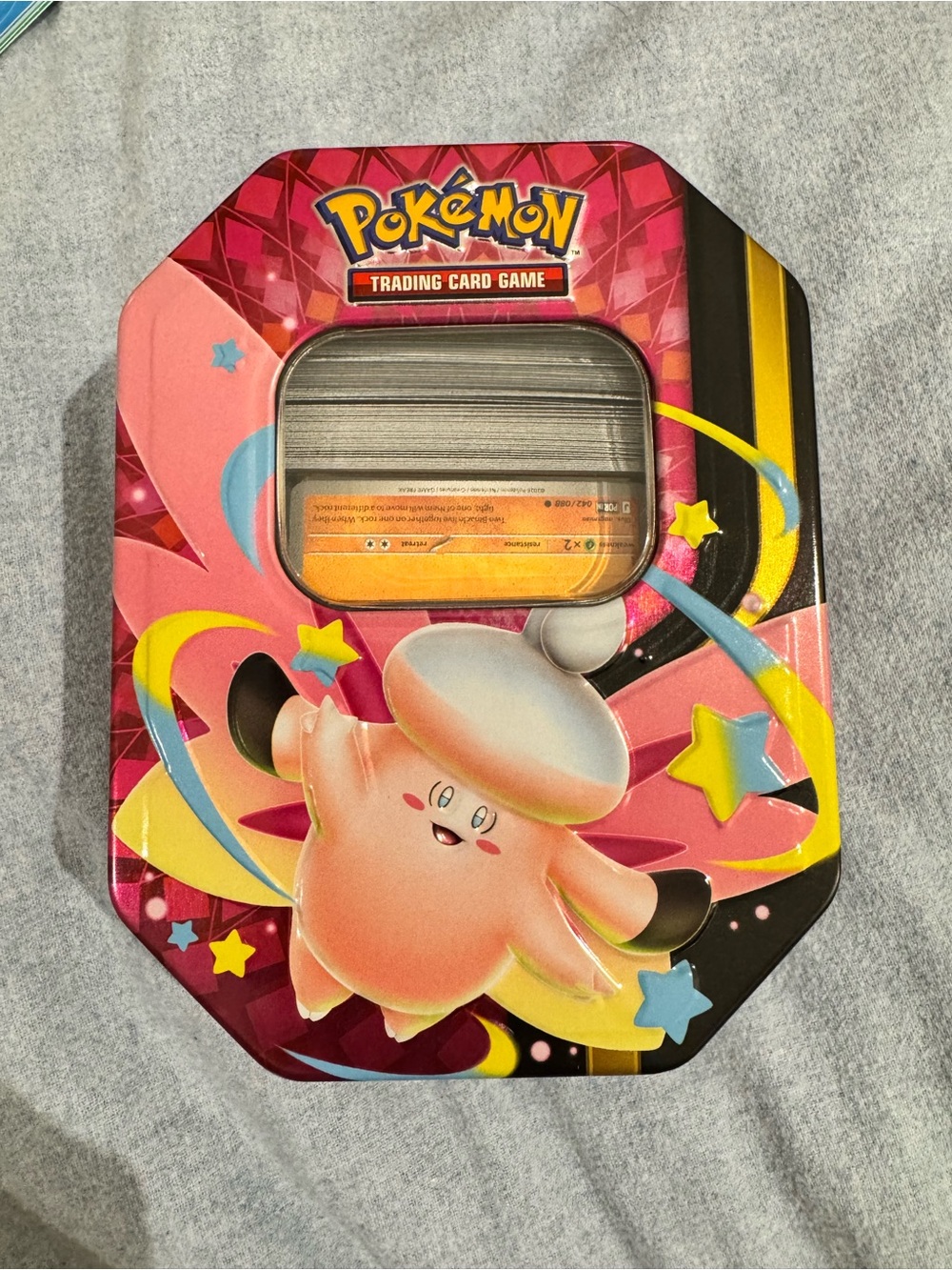 POKEMON MISC Perfect Order Trading Card Game Tin — Pink Clefable Design